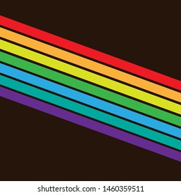 Vector drawing rainbow color stripes