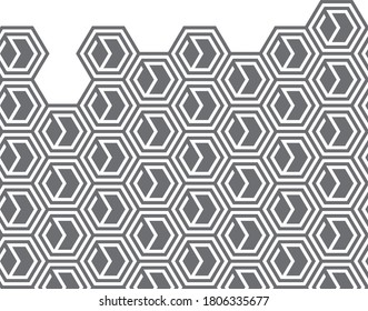 vector drawing with regular geometric shapes in the form of octagons linked together in a single network