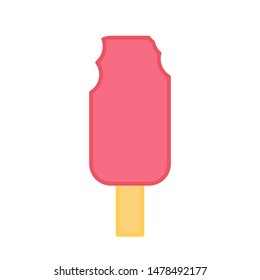 A vector drawing represents ice cream design