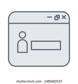 A vector drawing represents ui interface design