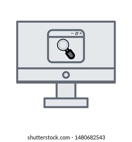 A vector drawing represents ui interface design