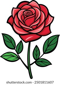 Vector drawing of Rose flower