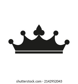 Vektorgrafik der königlichen Krone, schwarz-flach