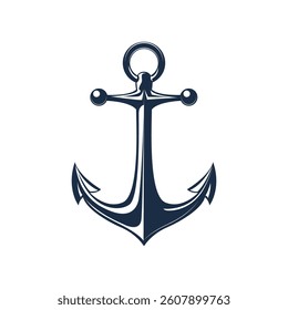 Vector drawing. Sea anchor. Drawing on a white background for designs on the sea theme.
