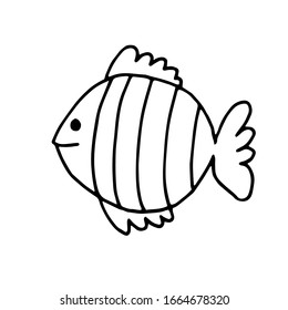 Vector drawing of a sea dweller