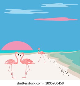 vector drawing of the sea, ocean, azure