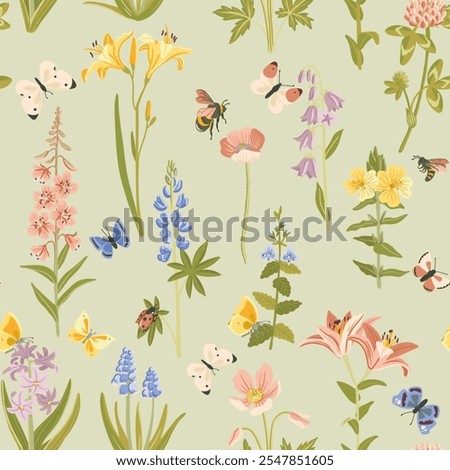 Similar – Image, Stock Photo Ladybug on a hyacinth in green nature