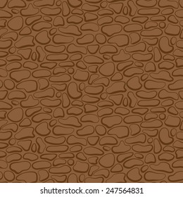 Vector drawing. Seamless stone wall. brown pattern
