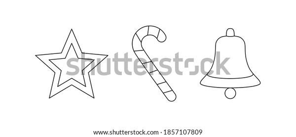 Vector Drawing Set Christmas Symbols Christmas Stock Vector (Royalty ...