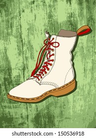 Vector drawing of the shoe