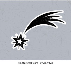 Vector drawing of shooting star.