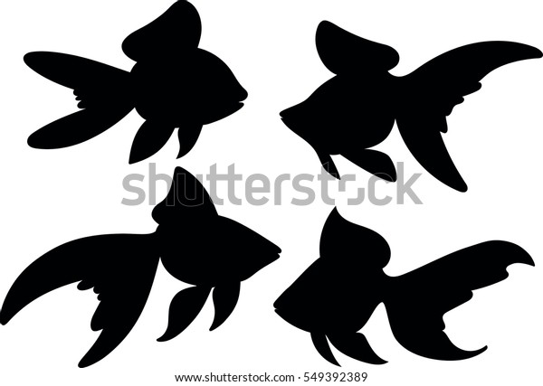 Download Vector Drawing Silhouette Goldfish Stock Vector (Royalty ...