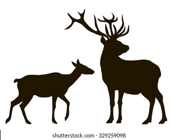 Female Deer Silhouette