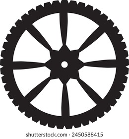 "Dibujo de Vector de una sola rueda de Carrito antigua"