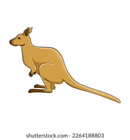 vector drawing sketch of animal, hand drawn kangaroo, isolated nature design element
