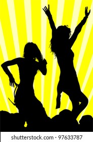 Vector dibujando chicas delgadas y bellas en bikini