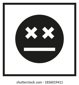 Estilo plano del icono del vector de círculo de sonrisa