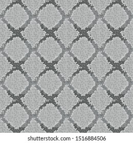 Vector drawing of snake skin. Snakeskin seamless pattern.