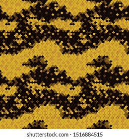 Vector drawing of snake skin. Snakeskin seamless pattern.