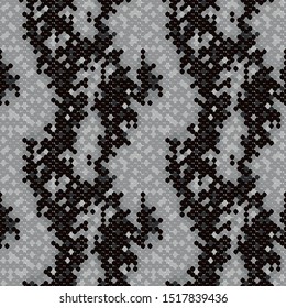 Vector drawing of snake skin. Snakeskin seamless pattern.