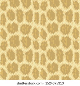 Vector drawing of snake skin. Snakeskin seamless pattern.