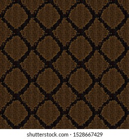 Vector drawing of snake skin. Snakeskin seamless pattern.