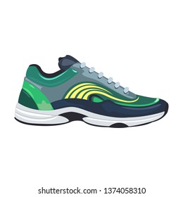 Vector drawing of a sneaker on a white background.