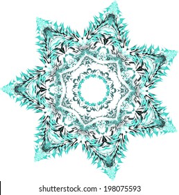 Vector drawing snowflakes as a backdrop to a cheerful Christmas holidays