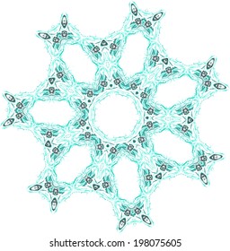 Vector drawing snowflakes as a backdrop to a cheerful Christmas holidays