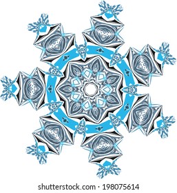 Vector drawing snowflakes as a backdrop to a cheerful Christmas holidays