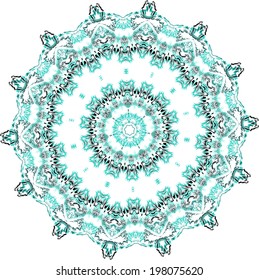Vector drawing snowflakes as a backdrop to a cheerful Christmas holidays