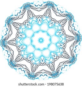 Vector drawing snowflakes as a backdrop to a cheerful Christmas holidays