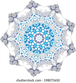 Vector drawing snowflakes as a backdrop to a cheerful Christmas holidays