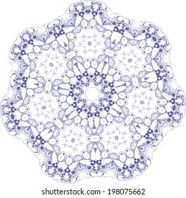 Vector drawing snowflakes as a backdrop to a cheerful Christmas holidays