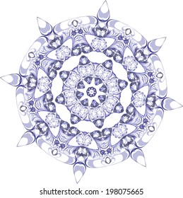 Vector drawing snowflakes as a backdrop to a cheerful Christmas holidays