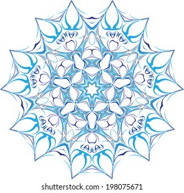 Vector drawing snowflakes as a backdrop to a cheerful Christmas holidays