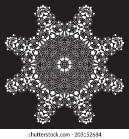 Vector drawing snowflakes as a backdrop to a cheerful Christmas holidays