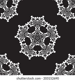 Vector drawing snowflakes as a backdrop to a cheerful Christmas holidays