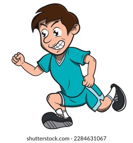 Vector drawing of soccer player without background