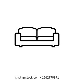 Vector drawing of sofa chair. Symbol of household furniture
