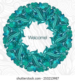 Vector drawing with space for text