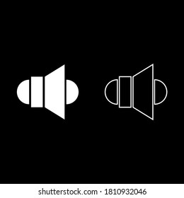 Icono de sonido del volumen del altavoz, estilo plano