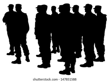 Vector drawing of special police force. Property release is attached to the file