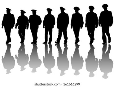Vector drawing of special police force. Property release is attached to the file