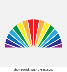 Vector drawing a spectrum in the shape of a colored circle 