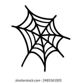Vector drawing of a spider web. black spider web for Halloween Day