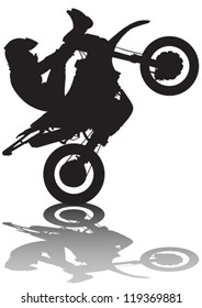 Vector drawing a sports extreme motorcycle