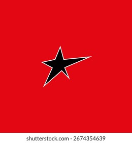 Estilo plano de la estrella del dibujo del Vector