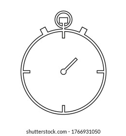 Deténganse. Icono del vector, contorno. Estilo plano