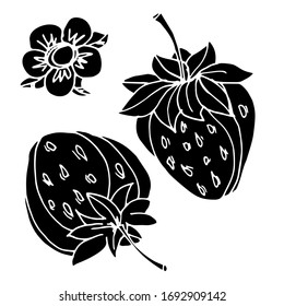 
Vector drawing of strawberries. Summer. Sketch, illustration. Decorative image